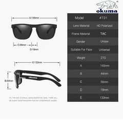 Okuma Polarized Sunglasses UV400 Men Women Outdoor Hunting Fishing Driving Sport