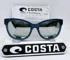 COSTA DEL MAR teal/silver mirror BIMINI polarized 580G sunglasses NEW IN BOX!