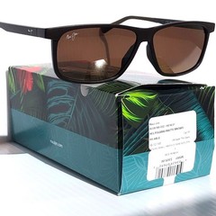 NEW Maui Jim PULAMA Matte Brown POLARIZED ST Bronze GLASS Sunglass H618-01