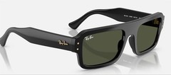 Ray-Ban Lukas Sunglasses RB 4454 6677/31 Polished Black Green Glass 53mm w/case