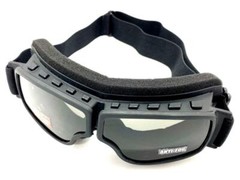 MOTORCYCLE Riding Padded Safety Protective GOGGLES Anti-Fog Lens Fit Over Helmet