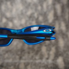 Vintage Oakley Minute 1.0 Sunglasses Metallic Blue Black Iridium Made USA Rare