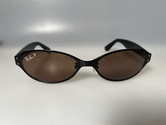 Ray-Ban RB8046 Black Titanium Oval Sunglasses 56-17