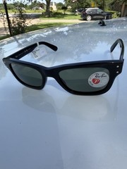 Ray-Ban RB 2283 Mr Burbank Black Polarized Sunglasses 901/58 52mm — NWT