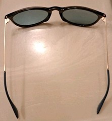 Ray-Ban Erika RB4171 6340/F7 Black Round Sunglasses Gray Lightweight Men 145