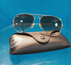 Mens Ray-Ban Aviator Sunglasses RB3025 001/51 58-14 Gold Color Frame, Brown
