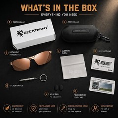 Polarized Rectangular Sunglasses for Men Driving UV400 Protection Lightweight…