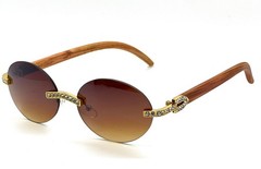 Diamond buffs sunglasses men’s women’s LUXURY glasses retro Gold buff’s vvs Ice