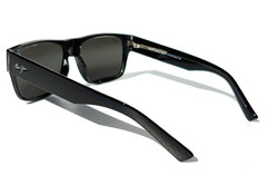 UK NEW Maui Jim KEAHI Gloss Black POLARIZED Neutral Grey GLASS Sunglass 873-02
