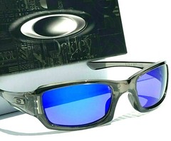 NEW Oakley FIVES Squared Grey Smoke POLARIZED Galaxy Blue Mirror Sunglass 9238