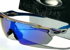 NEW Oakley RADAR EV Path HOLOGRAPHIC Polarized Galaxy Blue Mirror Sunglass 9208
