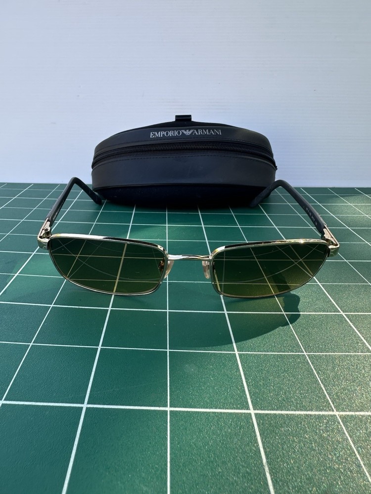 Emporio Armani 167-S 743 Gold Rectangular Sunglasses BrownLens 135mm 54[]19