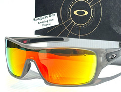 NEW Oakley TURBINE ROTOR Matte Grey POLARIZED Galaxy Ruby Lens Sunglass 9307