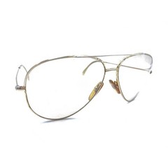 Gold Metal Large Aviator Sunglasses Light Brown Glass Lens Designer Men Women