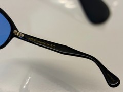 Moscot Lemtosh Black with Custom Made Tints Celebrity Blue Sunglasses 46mm