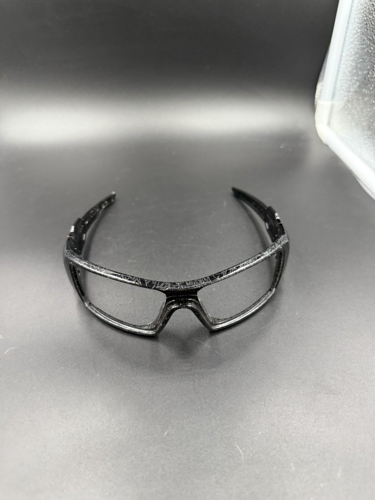 Oakley Oil Rig II Polished Black w/Silver Ghost Text Frame
