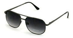 Metal Aviator Sunglasses – Gradient Lens Spring Hinge Square – Gold Black Brown