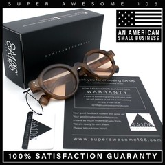 Mens Thick Plastic Round Oval Keyhole Horn Rim Hipster Vintage Style Sunglasses