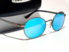 NEW REVO RILEY Matte Gunmetal POLARIZED Blue Water Lens Sunglass RE 1143 00 BL
