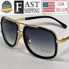Men Women Sunglasses Square Oversized Designer Fashion Style Retro Shades NEW