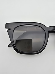 Lowercase Roseland Gloss Black Frame Flat Grey Lens Sunglasses w/ Case 49-22-149