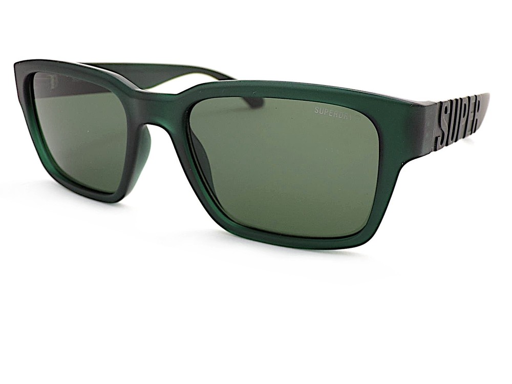 Superdry SDS 5040 Sunglasses Semi Opaque Matte Dark Green with green Lenses 154