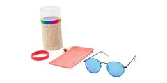 Sun Luv Positivity Rules Round Sunglasses, Satin Gunmetal, 53mm,10260195.