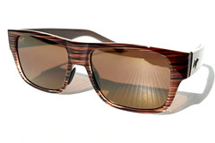 NEW Maui Jim KEAHI Brown Stripes POLARIZED HCL Bronze GLASS Sunglass H873-10