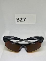 Battle Vision Anti-Glare Wrap Matte Black + Grey Polarized Sunglasses Z22-1224