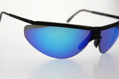 VINTAGE GARGOYLE LEGENDS SUNGLASSES BLACK MATTE MIRROR METAL MADE IN USA
