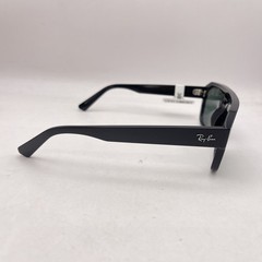 Ray Ban Corrigan Geometric Square Full Rim Sunglasses RB4397 Black/Green