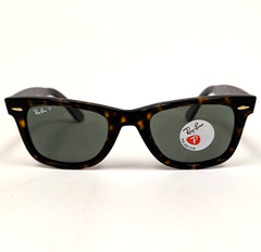 Ray-Ban Wayfarer Sunglasses Tortoise 150-50-22 Green Polarized Lenses RB2140