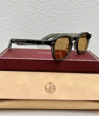 Unisex JMM Zephirin44 Sunglasses Smoke Grey Frame Solid Tan UV Handmade Eyewear