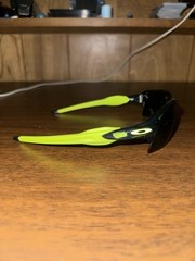 USED OAKLEY FLAK2.0 PRIZM MIRROR LENS GREEN BLACK SUNGLASSES