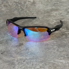 Oakley Flak Lightweight Sunglasses Prizm Blue Purple Lens Black Frame