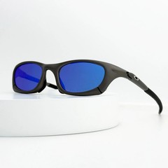 Oakley Mag four Sunglasses Blue Lenses/Magnesium Four Frame