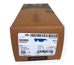 Costa Del Mar Fantail Sunglasses Matte Blackout Blue Polarized Glass 580G w/case