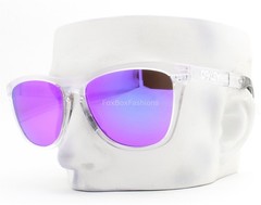 Oakley Frogskins Range XL Sunglasses Matte Clear Prizm Violet OO9503-0558 wPouch