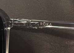 Roka Bandera Sunglasses Crystal Grey Frame Dark Carbon Polarized Lens