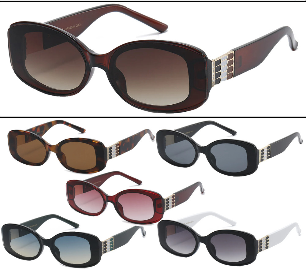 Quality Sunglasses Women Men Luxury Brand Designer Trendy Rhinestone Oval UV400