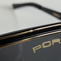 Porsche Design Gold Tone & Black Sport Sunglasses P8864 – 70mm – Smoke Gray Lens