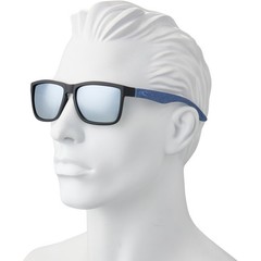 O’Neill 9033 Rectangle Sunglasses – Polarized Black and Blue Frame Gray Lens