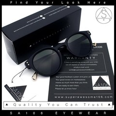 SA106 Round P3 Sunglasses Keyhole Bridge Metal Arms Classic Retro UV400