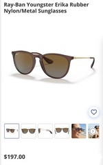 Ray-Ban Youngster Erika Rubber Nylon/Metal Sunglasses