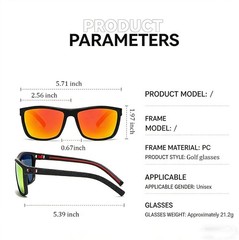 AMENI Golf Glasses – Unisex Polarized Golf Glasses and Sunglasses, UV Protection