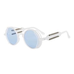 Retro Gothic Steampunk Round Sunglasses Men Women Circle Frame Sun Glasses
