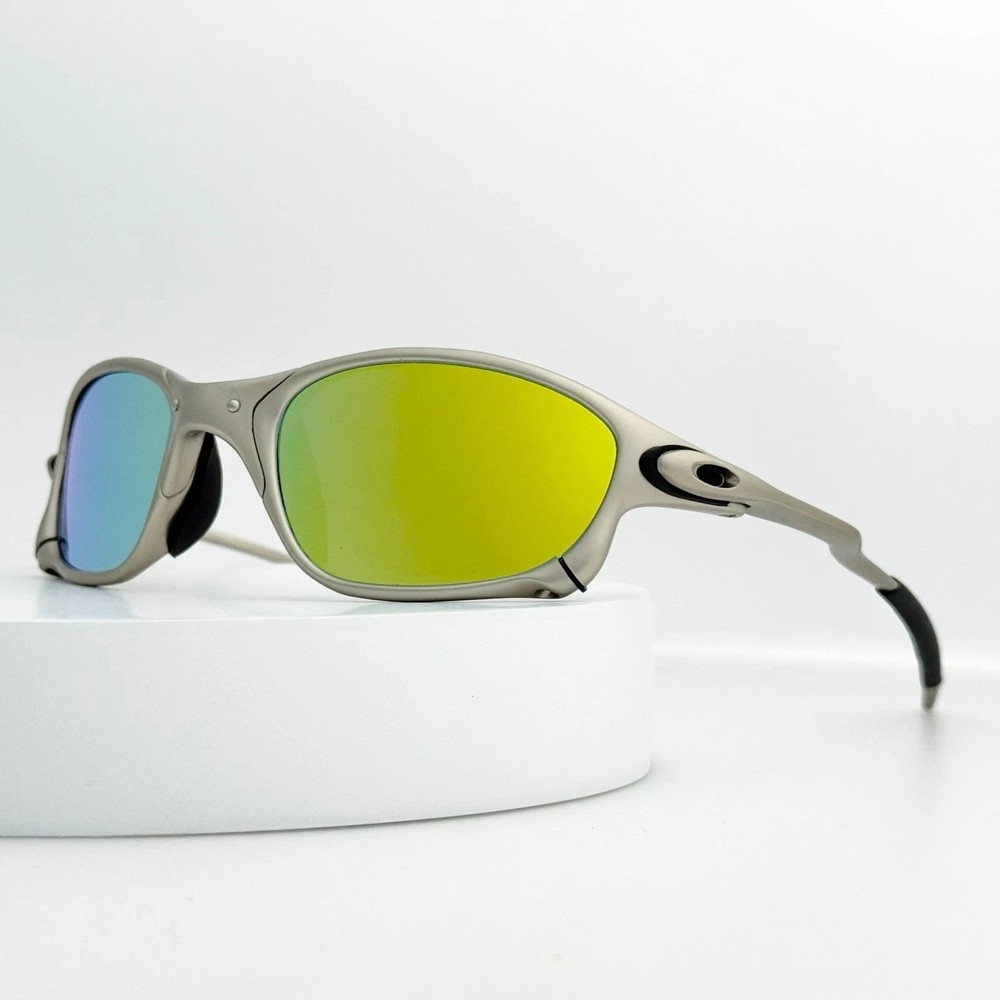 Oakley Juliet X-Metal Sunglasses Silver Frame Yellow Blue Gradient Lens/*
