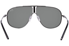 Jaguar 37502 6500 Sunglasses Men’s Silver/Navy Blue Lenses Pilot Style 63mm