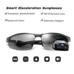 Aluminum HD Polarized Photochromic Sunglasses Men Driving Eyewear Sports Glasses