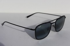 MAUI JIM Following Seas POLARIZED Sunglasses 555-02 Black/Neutral Grey NEW Japan